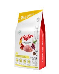 Natura LowGrain Adult Cat Food with Chicken & Pomegranate 8+2 Kg