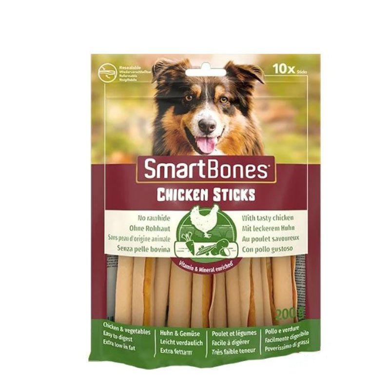 Smart Bones Tavuklu Stick Köpek Ödül Maması 200gr (10'lu)