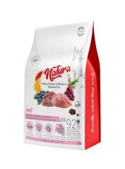Natura LowGrain Sterilised Cat Food with Chicken,Turkey&Blueberry 2kg