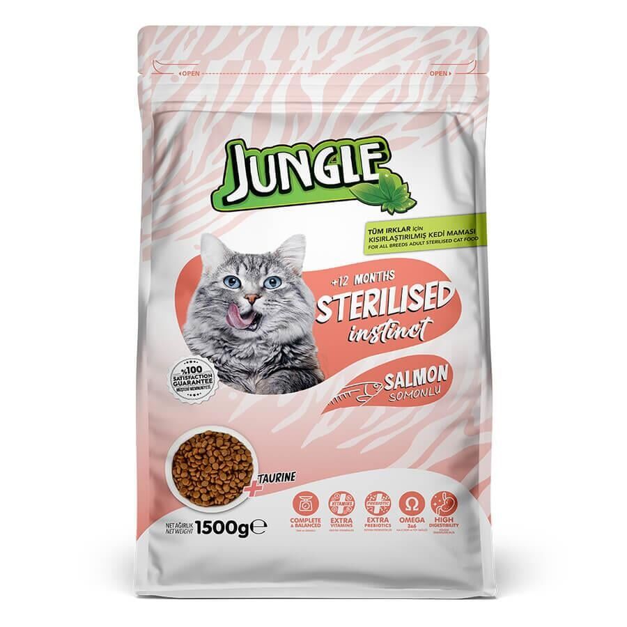 jungle kısır somonlu kedi maması 1,5 kg