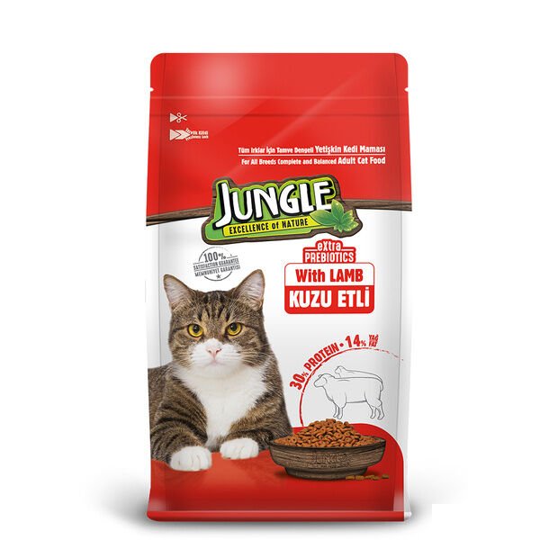 jungle kuzu etli yetişkin kedi maması 1,5 kg