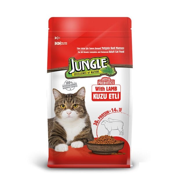 jungle kuzu etli yetişkin kedi maması 1,5 kg