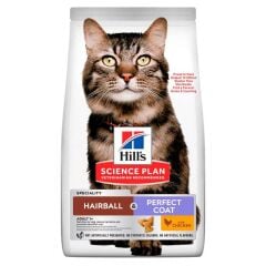 Hills Antihairball & Perfect Coat Tavuklu Kedi Maması 1.5 Kg