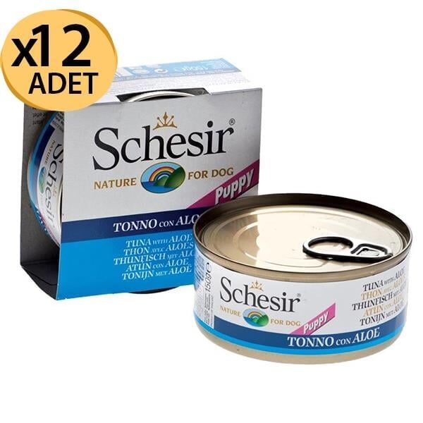 Schesir Jel Ton & Aloe Vera Köpek Konservesi 150 Gr X 12 Adet