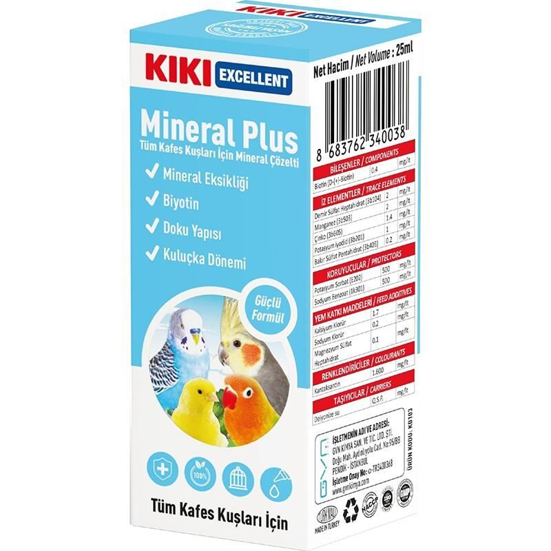 KIKI Excellent Kuş Mineral Plus 25 Ml