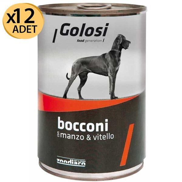 Golosi Sığır & Dana Etli Köpek Konservesi 400 Gr X 12 Adet