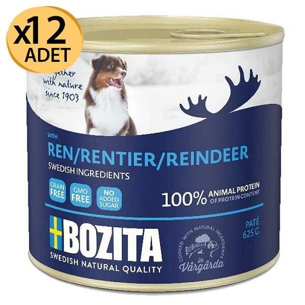Bozita Tahılsız Geyikli Köpek Konservesi 625 Gr  X 12 Adet