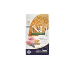 N&D  Kuzu Etli ve Yaban Mersinli Ata Tahıllı Yetişkin Kedi Maması 1,5 Kg