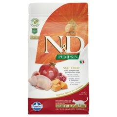 N&D Tahılsız Balkabak Bıldırcın & Nar Kısır Kedi Maması 5 Kg