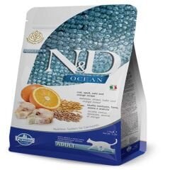 N&D Ocean Düşük Tahıllı Morina Balıklı ve Portakallı Yetişkin 5 Kg