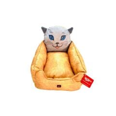 Natura Kedi Kafalı Yatak 40*50 Cm Kahve