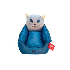 Natura Kedi Kafalı Yatak 40*50 Cm Lacivert