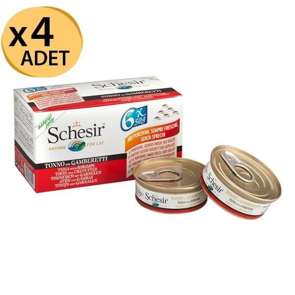 Schesir Karides&Ton Kedi Konserve 6x50 Gr 4 Paket