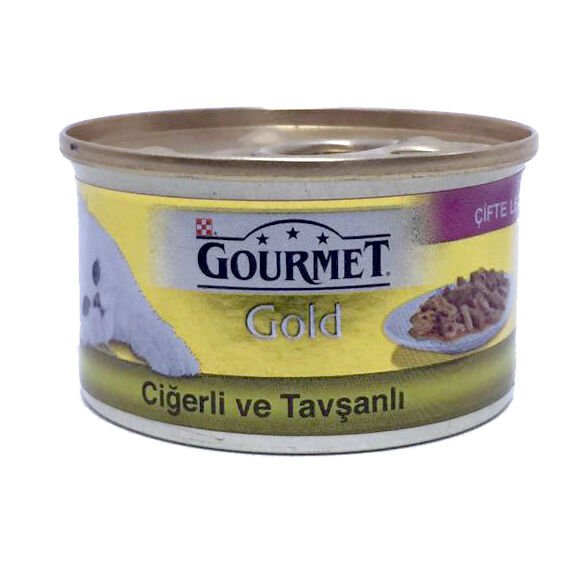 Gourmet Gold Ciğerli Tavşanlı Kedi Konservesi 85GR