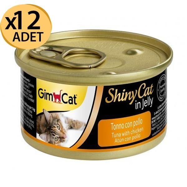 Gimcat Jelly Ton Balıklı&Tavuklu Konserve 70g  X 12 Adet