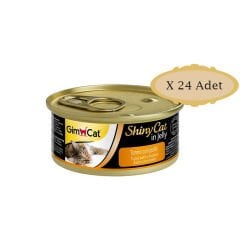 Gimcat ShinyCat Jel İçinde Ton Balıklı ve Tavuklu Konserve 70 Gr X 24 Adet