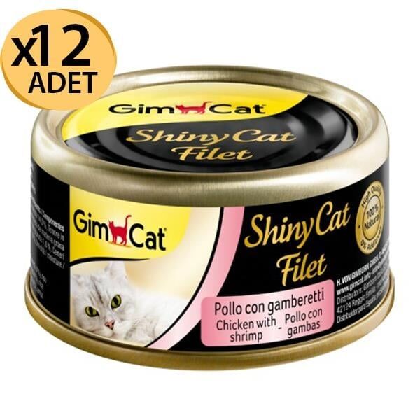 Gimcat Kıyılmış Tavuk&Karides Kedi Konserv 70g x12