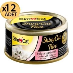 Gimcat Kıyılmış Tavuk&Karides Kedi Konserv 70g x12