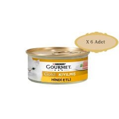 Gourmet Gold Kıyılmış Hindili Kedi Konserve 85Gr  X 6 Adet