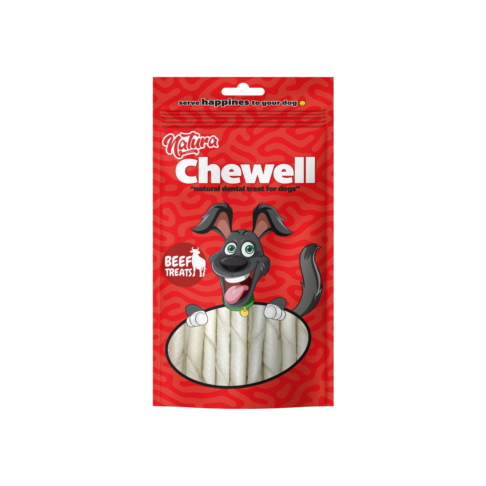 Natura Chewell Healty Dental Chews Beyaz Burgu Kemik 13cm 25li 150Gr
