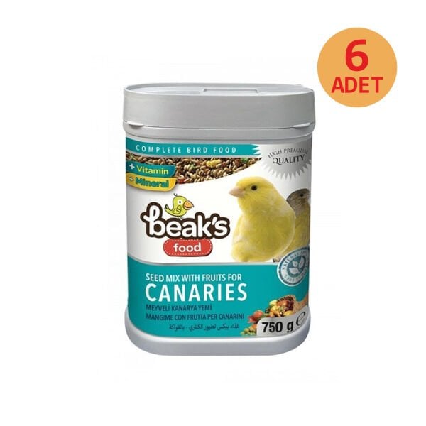 Beaks Meyveli Kanarya Yemi 750 gr X 6 Adet