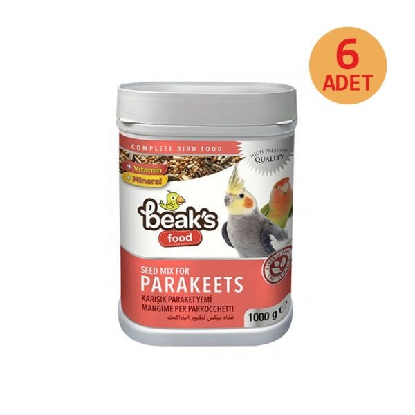 Beaks Paraket Yemi 1000 gr x 6 Adet