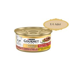 Gourmet Gold Somon Tavuk Kedi Konservesi 85Gr X 6 Adet