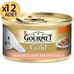 Gourmet Gold Alabalık&Sebze Konserve 85g 12 Adet