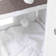 Trixie Kedi Tırmalama Oyun Evi 101 Cm Beyaz/Gri