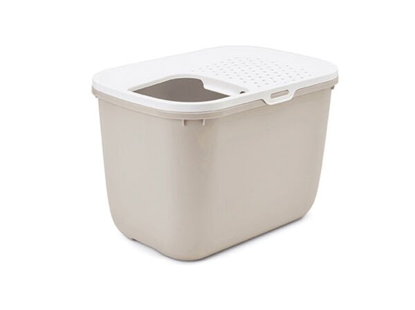 Savic Hop In Giant üstten girişli kedi tuvaleti - mocha