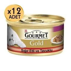 Gourmet Gold Sığır Etli Tavuklu Konserve 85g x12 Adet