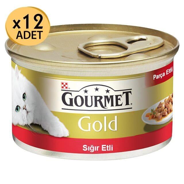 Gourmet Gold Parça Sığır Etli Konserve 85g x12