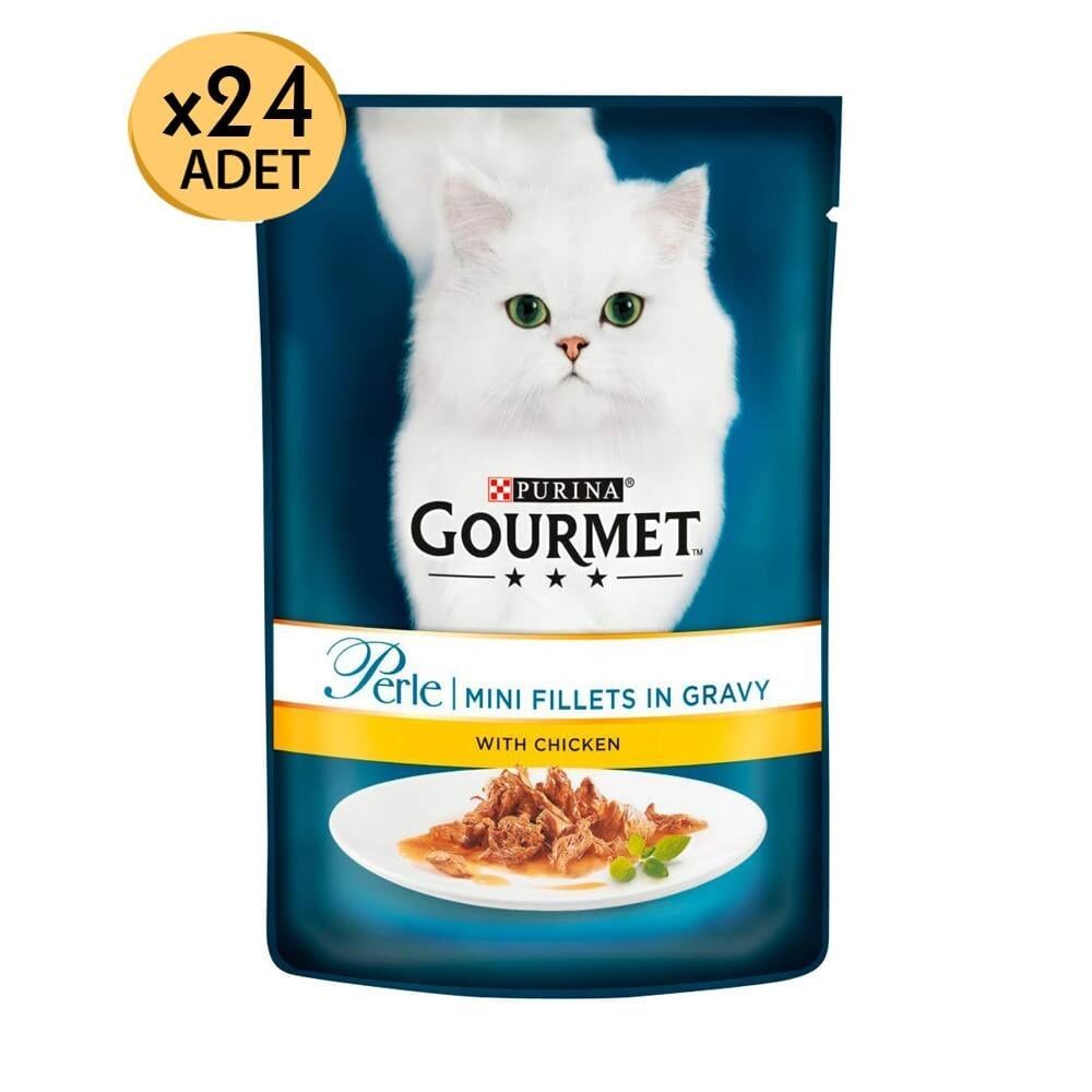 Gourmet Perle Tavuklu Kedi Konservesi 85Gr 24 Adet